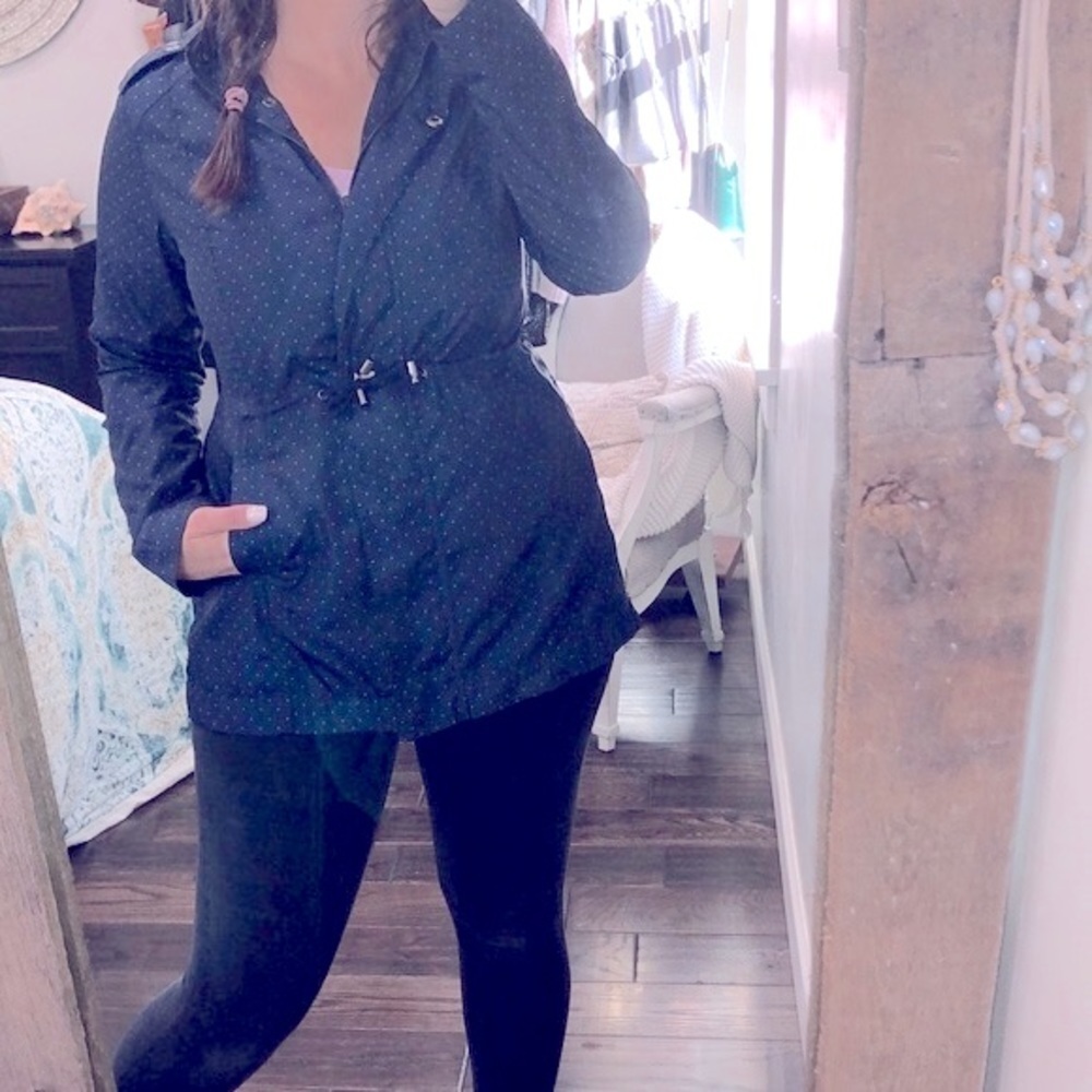 Merona small water resistant blue rain coat
